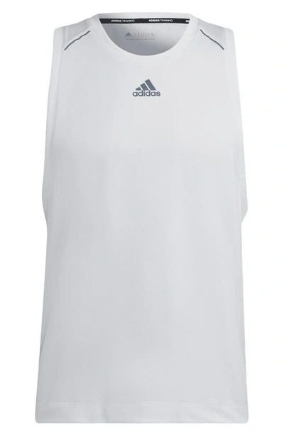 Shop Adidas Originals Hiit Spin Performance Tank In White