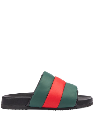 Shop Gucci Ciabatte Con Nastro Web In Black