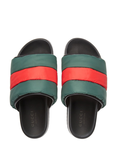 Shop Gucci Ciabatte Con Nastro Web In Black