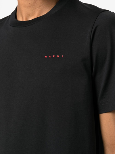 Shop Marni T-shirt Con Logo  In Black