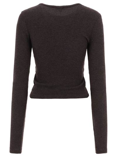Shop Agolde "alma" Sweater In Grey