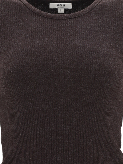 Shop Agolde "alma" Sweater In Grey