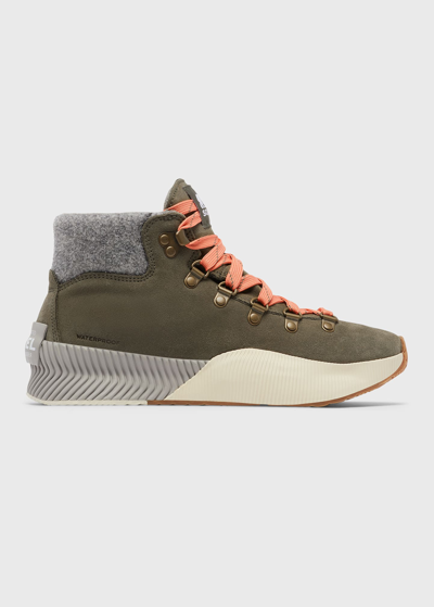 Shop Sorel Out N About Iii Conquest Suede Hiker Boots In Stone Green Parad