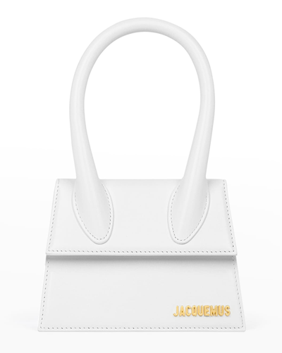 Shop Jacquemus Le Chiquito Moyen Top-handle Bag In White