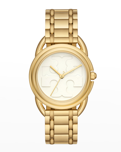 Shop Tory Burch The Miller Gold-tone Bracelet Watch