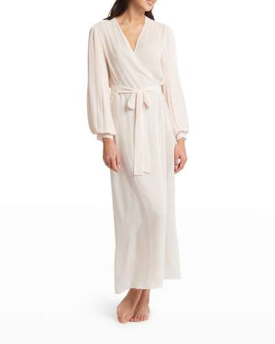 Shop Rya Collection True Love Pleated-sleeve Robe In Blush