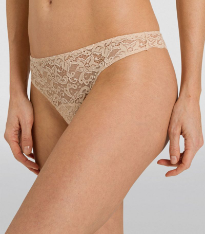 Shop Hanro Moments Thong In Nude