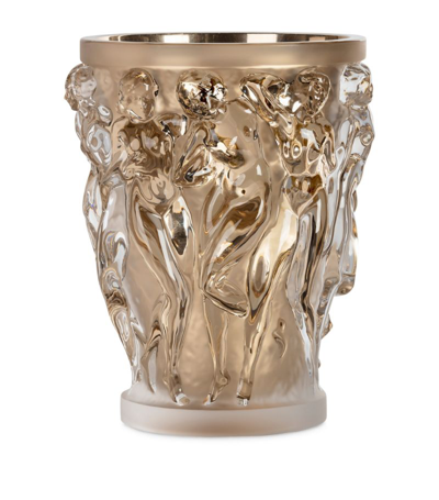 Shop Lalique Bacchantes Vase (35cm) In Gold