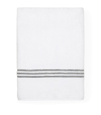 Shop Pratesi Tre Righe Hand Towel (50cm X 75cm) In Grey