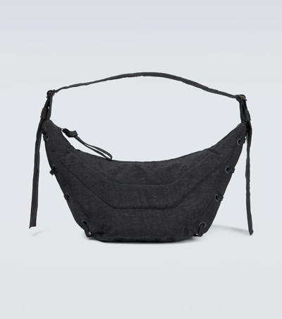Shop Lemaire Small Soft Game Shoulder Bag In Asphalt