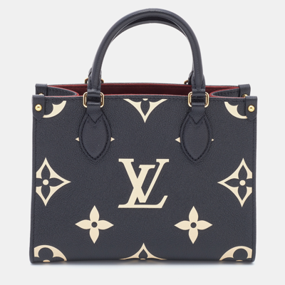 Pre-owned Louis Vuitton Bicolor Monogram Empreinte Leather Favorite Bag In  Black
