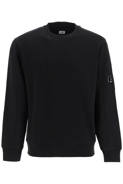 Shop C.p. Company Cp Company Sweatshirt With Pocket And Lens In Black
