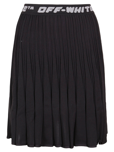 Shop Off-white Logo Band Skirt In Black Grey