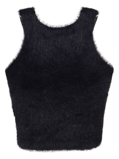 Shop Ambush Knit Fur Tank In Black No Color