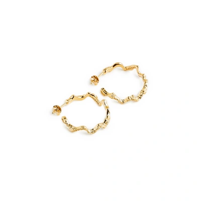 Ragbag Gold-plated Silver Hoop Earrings In Golden