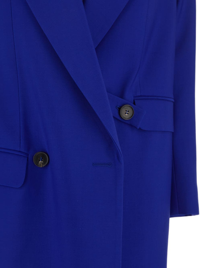 Shop Alexander Mcqueen Long Coat In Blue
