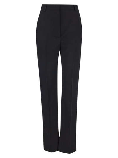Shop Alexander Mcqueen High Waisted Tailored Trousers In Black