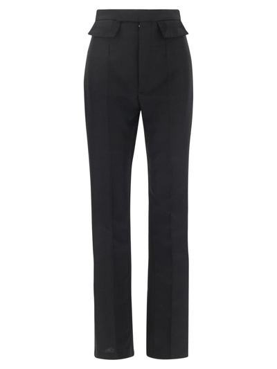 Shop Maison Margiela Slim Tailored Trousers In Black