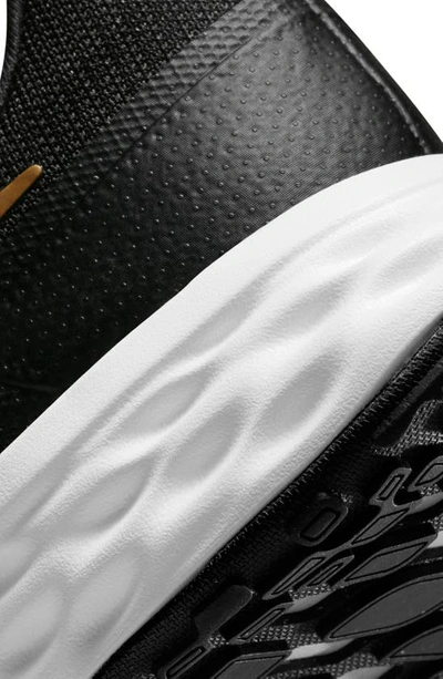 Shop Nike Revolution 6 Next Nature Road Running Shoe In Black/metallic Gold-white