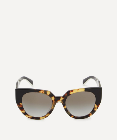 Shop Prada Women's Oversized Acetate Cat-eye Sunglasses In Brown