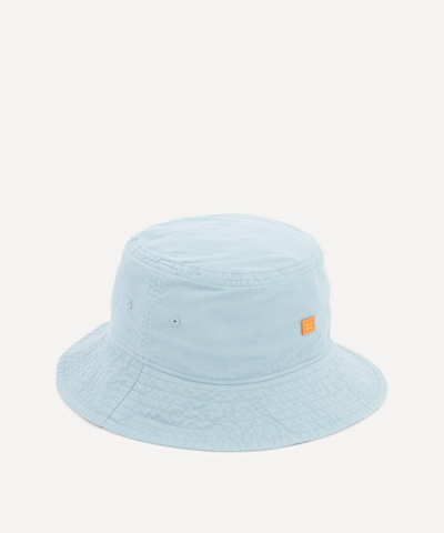 Shop Acne Studios Buko Fade Face Bucket Hat In Dusty Blue