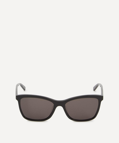 Shop Saint Laurent Women's Cat-eye Sl 502 Acetate Sunglasses In Black
