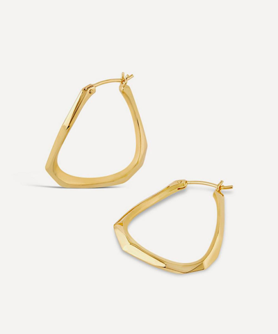 Dinny Hall 22ct Gold-plated Vermeil Silver Thalassa Medium Faceted Hoop Earrings In Gold