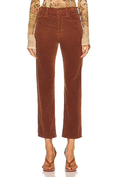 Shop Mother Tomcat Ankle Pant In Friar Brown
