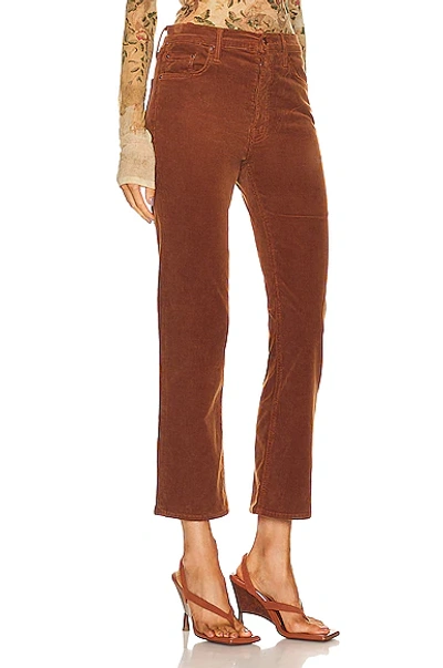 Shop Mother Tomcat Ankle Pant In Friar Brown