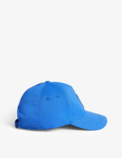 Shop Ted Baker Mens Brt-blue Branded Wool-blend Baseball Cap
