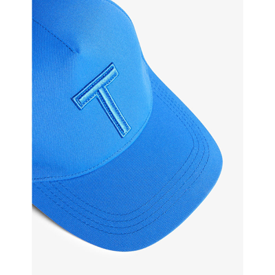 Shop Ted Baker Mens Brt-blue Branded Wool-blend Baseball Cap