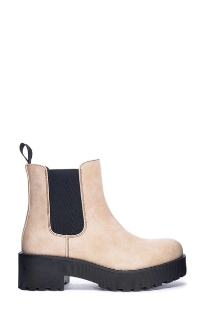 Shop Dirty Laundry Maps Chelsea Boot In Natural Faux Leather