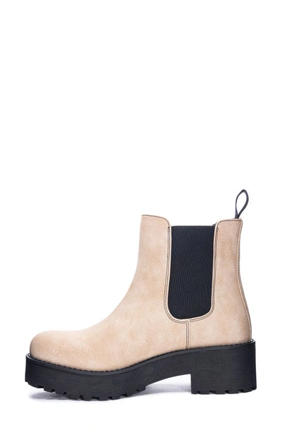 Shop Dirty Laundry Maps Chelsea Boot In Natural Faux Leather