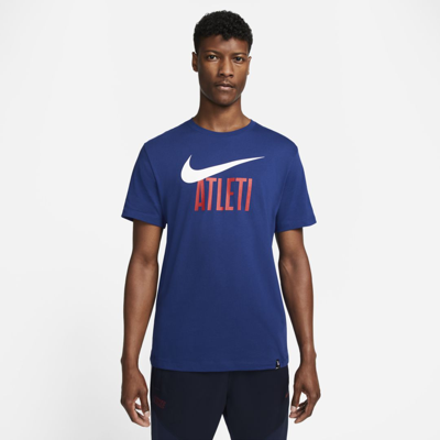 Shop Nike Men's Atlã©tico Madrid Swoosh Soccer T-shirt In Blue