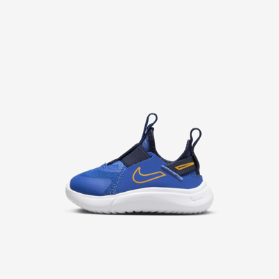 Shop Nike Flex Plus Baby/toddler Shoes In Game Royal,midnight Navy,white,yellow Ochre