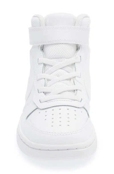 Shop Nike Court Borough Mid 2 Basketball Shoe In White/ White