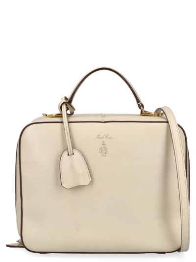 Pre-owned Mark Cross Shoulder Bags In White