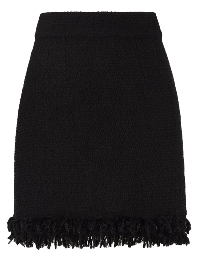 Shop Dolce & Gabbana Women's Black Synthetic Fibers Skirts