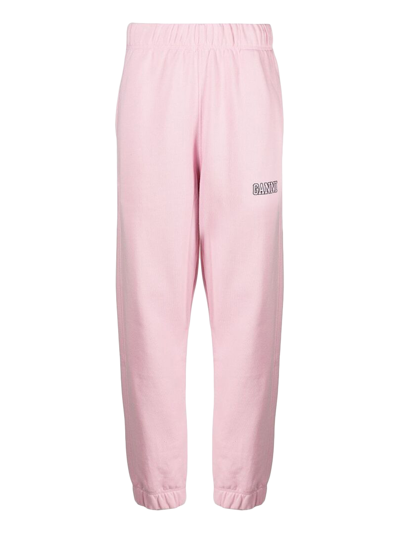 Shop Ganni Women's Trousers -  - In Pink Cotton