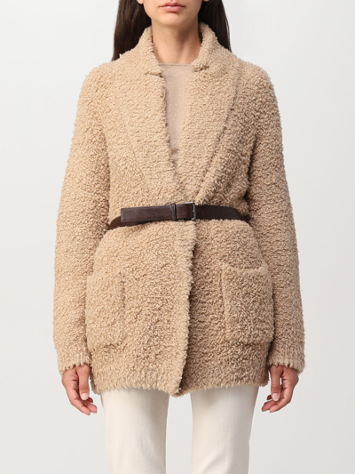 Brunello Cucinelli Cardigan  Woman In Camel