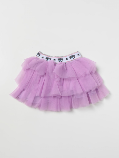 Shop Chiara Ferragni Skirt  Kids In Fuchsia