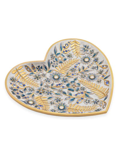 Shop Jay Strongwater Aria Floral Heart Tray