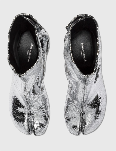 Shop Maison Margiela Tabi Ankle Boots In Silver
