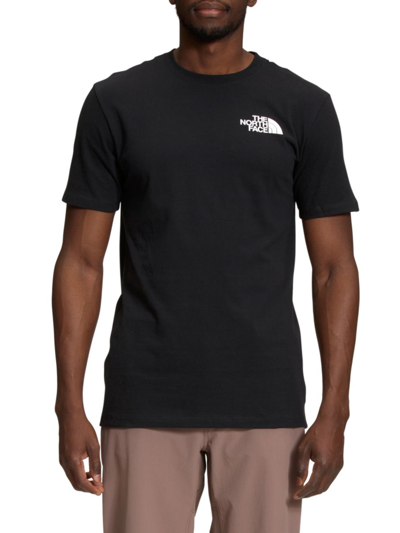 Shop The North Face Printed Box Crewneck T-shirt In Black Ombre Graphic