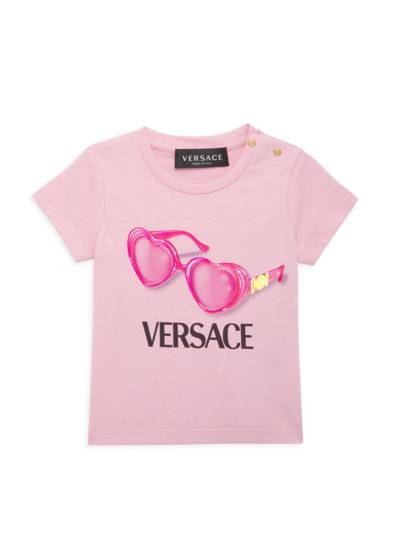 Shop Versace Baby's & Little Girl's Sunglasses Graphic T-shirt In Pink