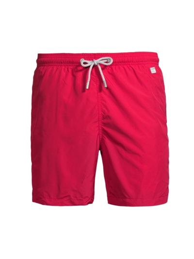 Shop Mc2 Saint Barth Men's Lighting Pantone Swim Shorts In Red