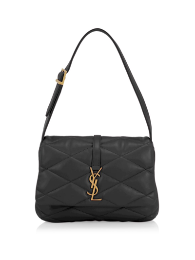Shop Saint Laurent Women's Le 57 Quilted Leather Shoulder Bag In Nero