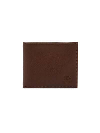 Shop Il Bisonte Men's Leather Bi-fold Wallet In Dark Brown