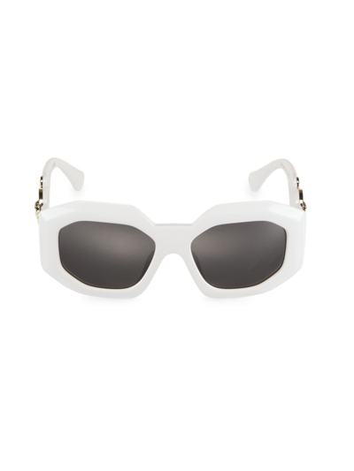 Shop Versace Women's 56mm Geometric Sunglasses In White