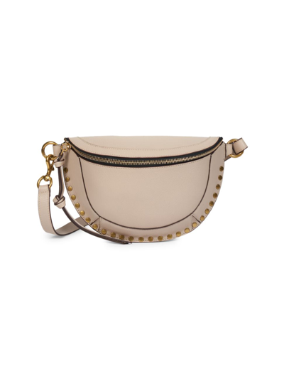 Shop Isabel Marant Women's Skano Leather Belt Bag In Light Beige